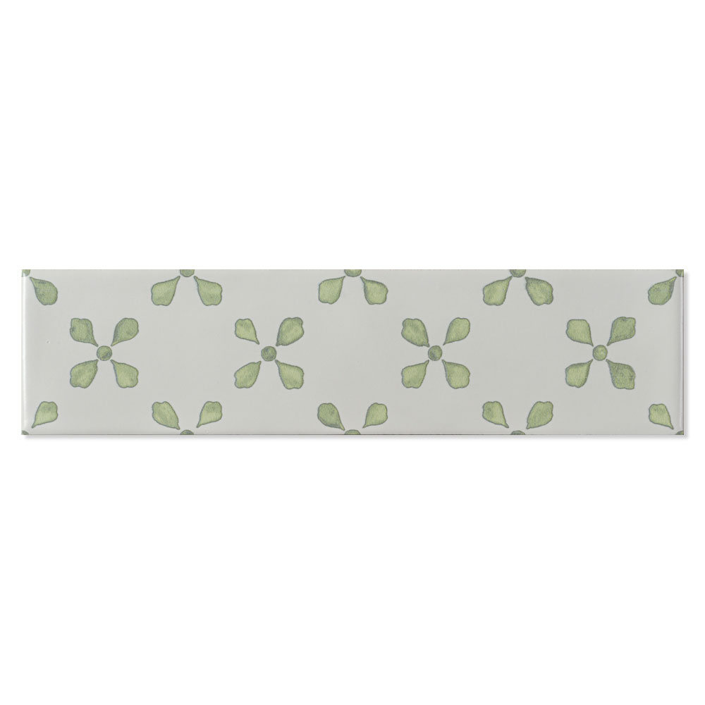 Pissano Veggflis Darro Hvit-Grønn Matt 8x30 cm